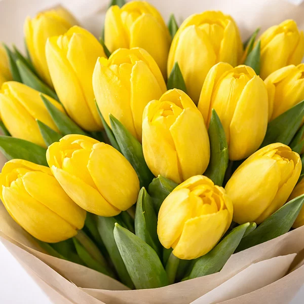Лучик солнца - букет из желтых тюльпанов